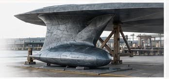 Quilla de lastre bajo el casco de un velero