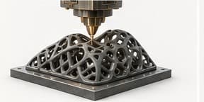 Pieza de estructura reticular producida por impresión 3D en arena