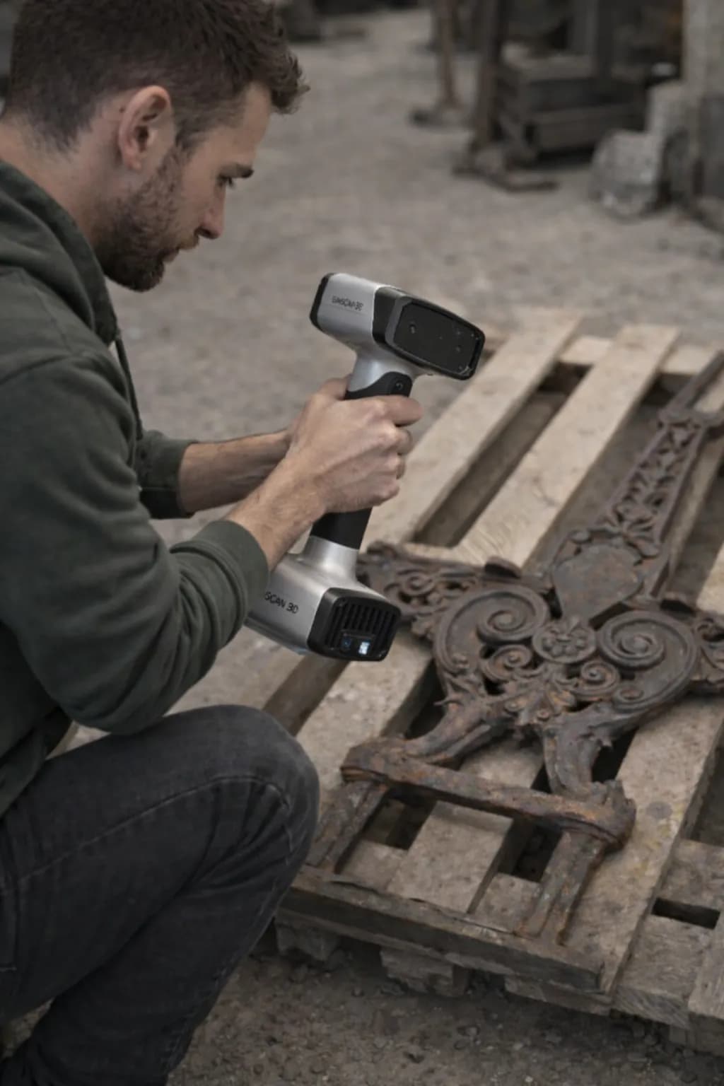 Escaneo 3D de la pieza existente 1