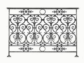 Barandilla, barandilla elaborada en fundición