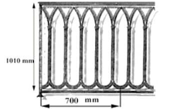 Barandilla, barandilla elaborada en fundición