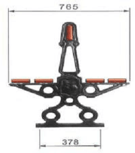 Pie de banco de la ciudad de París doble