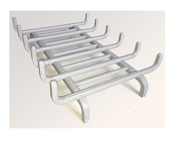 Soporte para leña de fundición con 6 barras