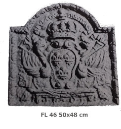 Placa chimenea Protector Chimenea Antiguo p0927